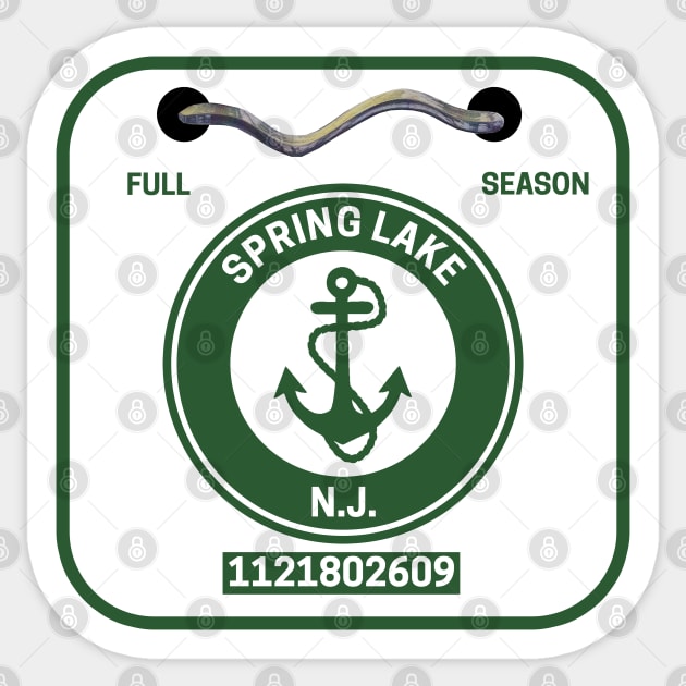 Spring Lake New Jersey Beach Badge Sticker by fearcity